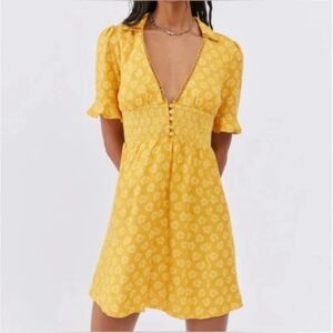 Urban Outfitters Yellow Floral Dress